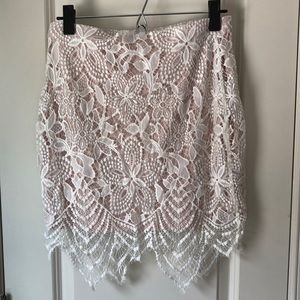 Express lace miniskirt
